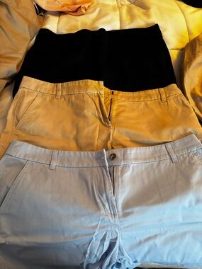 J. Crew Women's Shorts Trio in Navy, Khaki, and Light Blue
